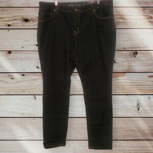 AVA & VIV - 20W R - SKINNY Power Stretch Jeans - Dark Wash - 5 Pocket